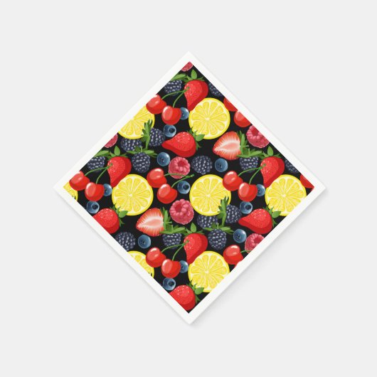 Heldere & gedurfde Fruit Papier servetten (Hoek)