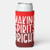 Heldere geesten | Rode Kerstmis Partij Douane Seltzer Blikjeskoeler (Seltzer Achterkant)