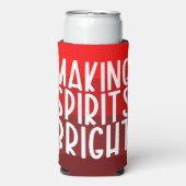 Heldere geesten | Rode Kerstmis Partij Douane Seltzer Blikjeskoeler (Seltzer Voorkant)