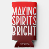 Heldere geesten | Rode Kerstmis Partij Douane Seltzer Blikjeskoeler (Achterkant)