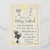 Heldere geesten | Vakantie Cocktail Party Folie Uitnodiging (Voorkant)