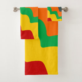 Heldere gekleurde golvende oceaangolven gradiënt bad handdoek