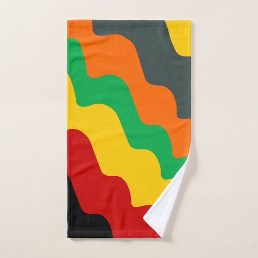 Heldere gekleurde golvende oceaangolven gradiënt bad handdoek (Handdoek)