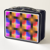 Heldere gekleurde vierkantjes op zwarte achtergron (Voorkant)