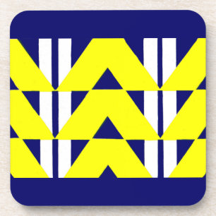 heldere gele abstractie bier onderzetter