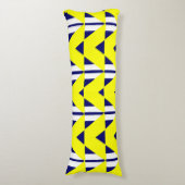 heldere gele abstractie lichaamskussen (Voorkant Verticaal)