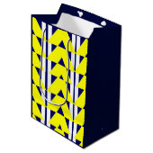 heldere gele abstractie medium cadeauzakje (Voorkant Gekanteld)