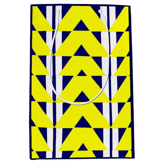 heldere gele abstractie medium cadeauzakje (Voorkant)
