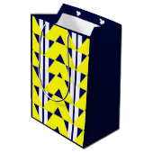 heldere gele abstractie medium cadeauzakje (Achterkant Gekanteld)
