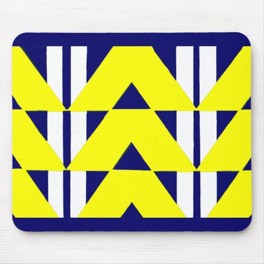 heldere gele abstractie muismat (Voorkant)