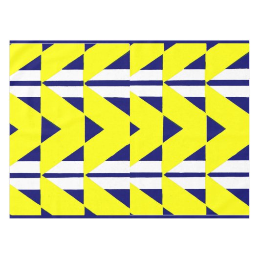 heldere gele abstractie tafelkleed (Voorkant (Horizontaal))