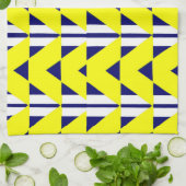 heldere gele abstractie theedoek (Gevouwen)