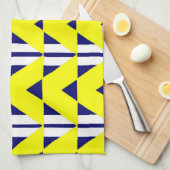 heldere gele abstractie theedoek (Quarter Fold)