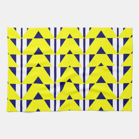heldere gele abstractie theedoek (Horizontaal)