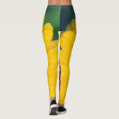 Heldere gele bloem na regen leggings (Achterkant)