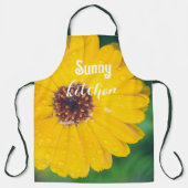 Heldere gele bloem na regen schort (Voorkant)