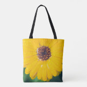 Heldere gele bloem na regen tote bag (Achterkant)