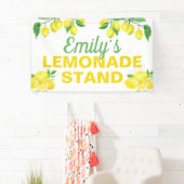 Heldere gele citroenen limonade stand spandoek (Insitu)