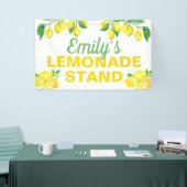 Heldere gele citroenen limonade stand spandoek (Beurs)