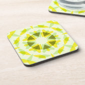 Heldere Gele Groene Ster Dopamine Decor Kitsch Art Bier Onderzetter (Linkerzijde)