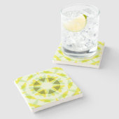 Heldere Gele Groene Ster Dopamine Decor Kitsch Art Stenen Onderzetter (Zijkant)