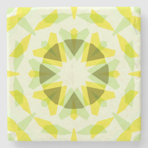 Heldere Gele Groene Ster Dopamine Decor Kitsch Art Stenen Onderzetter