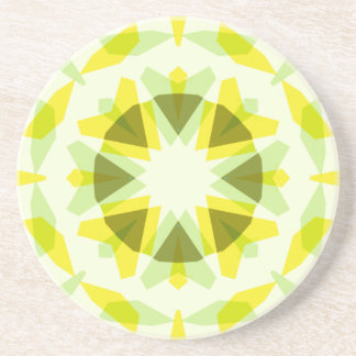Heldere Gele Groene Ster Dopamine Decor Kitsch Art Zandsteen Onderzetter