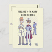 Heldere Gele Heldenskaart Briefkaart (Voorkant / Achterkant)