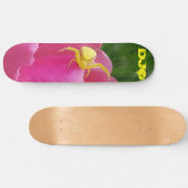 Heldere Gele Krab Spider Roze Bloem initialen Persoonlijk Skateboard (Horizontaal)