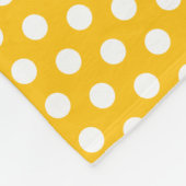 Heldere gele poka dot, aangepaste naam bord deken (Hoek)