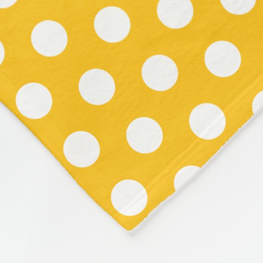 Heldere gele poka dot, aangepaste naam bord deken (Hoek)