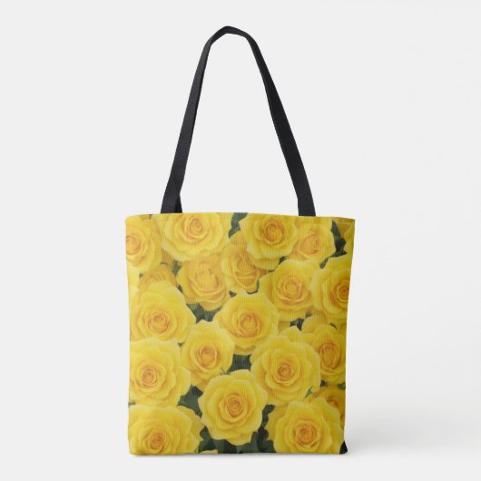 Heldere Gele Rose Tote Bag (Achterkant)