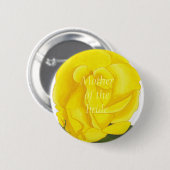 Heldere Gele Rozen, moeder van de bruidknop Ronde Button 5,7 Cm (Voorkant /achterkant)