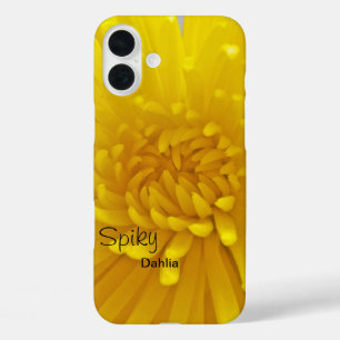 Heldere gele spiraal Dahlia Afsluiten Foto iPhone 16 Plus Hoesje