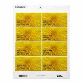 Heldere gele spiraal Dahlia Afsluiten Foto Etiket (Full Sheet)