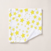 Heldere gele ster met patroon bad handdoek (Wasdoekje)