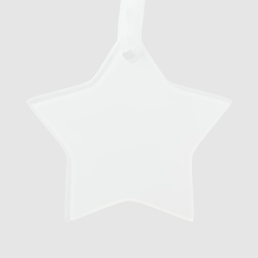 Heldere gele sterren met unicorn Ornament (achterkant)