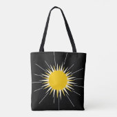Heldere gele stralende zonneschijn tote bag (Achterkant)
