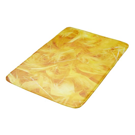 Heldere gele veren badmat (Gekanteld)