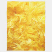 Heldere gele veren fleece deken (Voorkant)