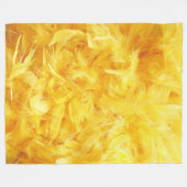 Heldere gele veren fleece deken (Voorkant (Horizontaal))
