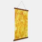 Heldere gele veren hangend wandkleed (Gebogen)