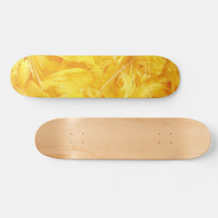 Heldere gele veren persoonlijk skateboard