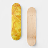 Heldere gele veren persoonlijk skateboard (Voorkant)