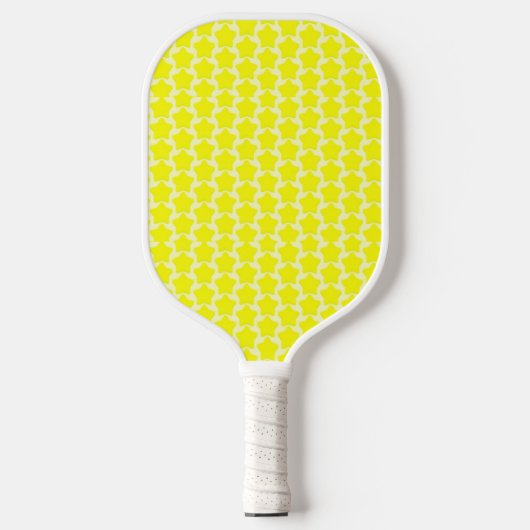 Heldere gele vijfpunsterren pickleball paddle (Voorkant)