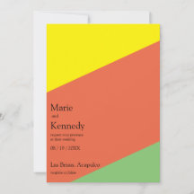 Heldere gele zomer kleuren digitale bruiloft