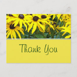 heldere gele zomer madeliefjes bloemen dank je briefkaart