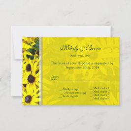 heldere gele zomer madeliefjes bloemen rsvp bruilo kaartje