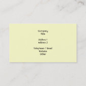 Heldere Gele Zomer Zon, lachend gezicht. Visitekaartje (Achterkant)