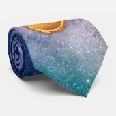 Heldere Gele Zon Onze Ster met Zonnevlekken Stropdas (Opgerold)